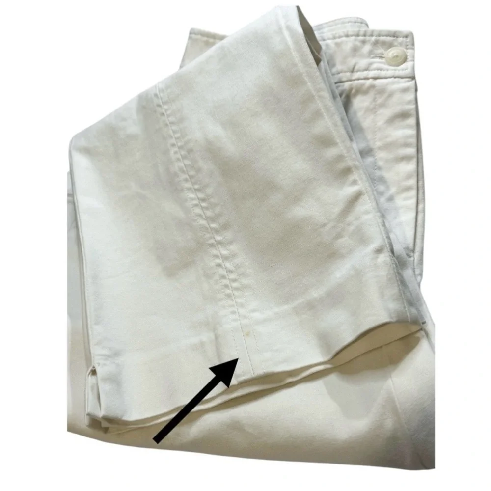 Rafaella Capris Comfortable Fit Stretch Fabric, Faux Pockets Color White Size 12